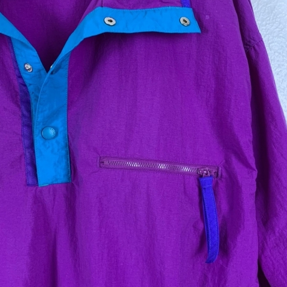 π HOST PICK! π Vintage '90s Columbia Pullover Windbreaker Jacket Medium - Picture 4 of 15